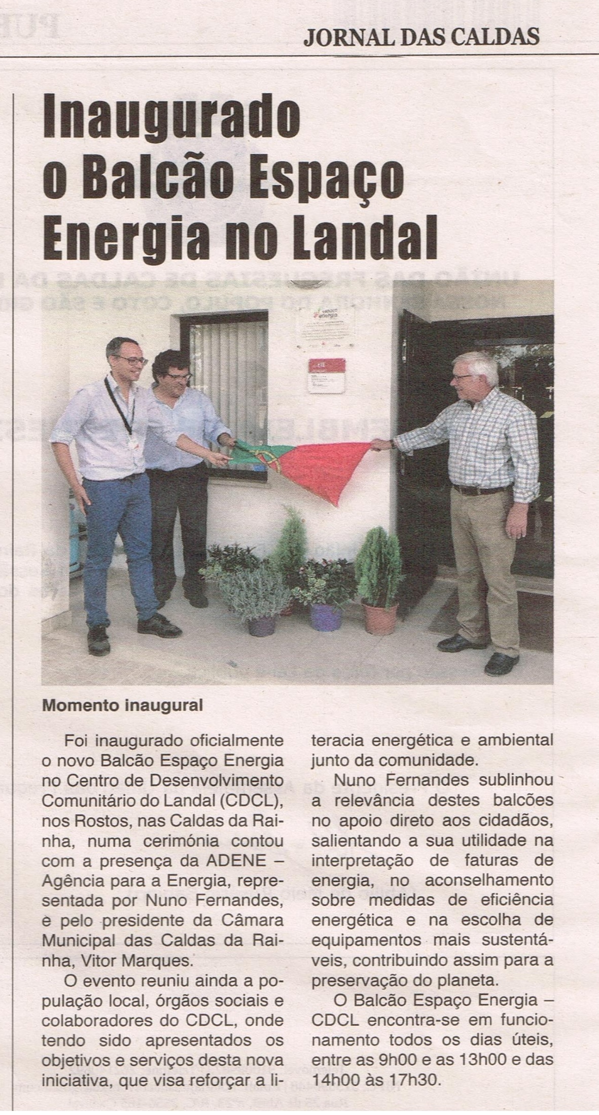 CDCL – Inauguração do Balcão Espaço Energia no Landal